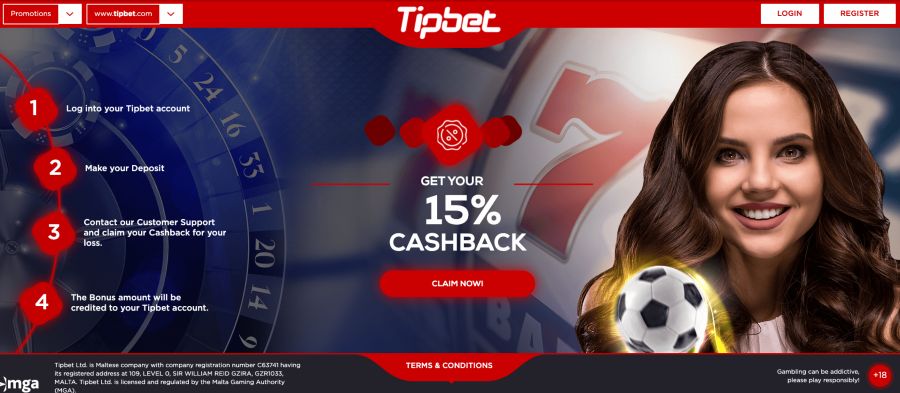 Tipbet Cashback Bonus